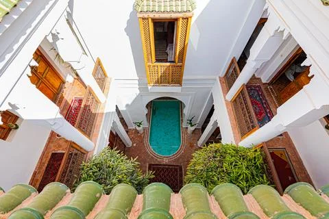 MOROCCO-MARRAKECH-ARCHITECTURE-MODERN Stock Photos