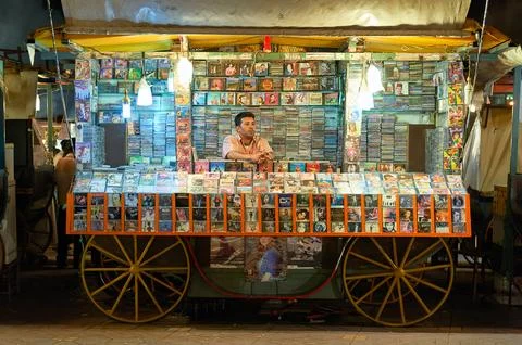 Morocco Marrakesh. CD stall Foto stock