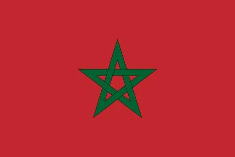 Morocco national flag vector Stock Illustration