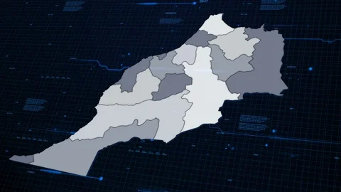 Morocco network map 動画素材 87977246