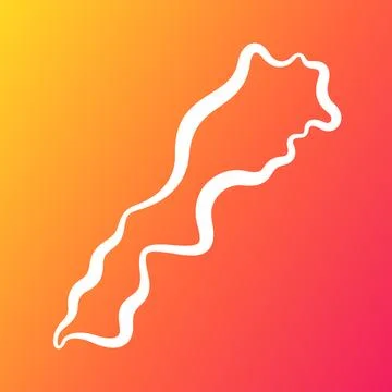 Morocco - Outline Map on Gradient Background Stock Illustration