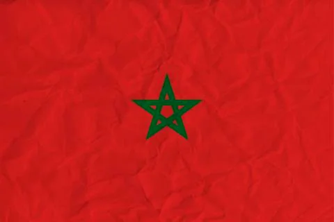 Morocco  paper flag Stock Illustration