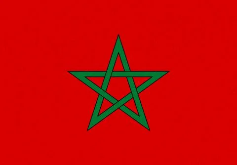 Morocco paper flag Stock Illustration