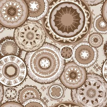 Morocco Pattern in Coffee Colors Stock Illustration