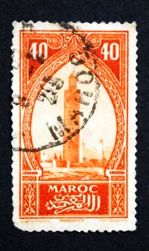 Morocco postage stamp Stock Photos