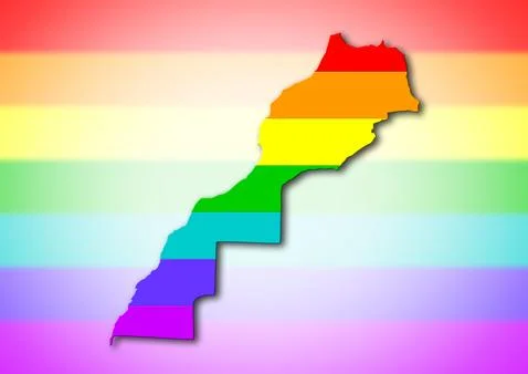 Morocco - rainbow flag pattern Illustrazione stock