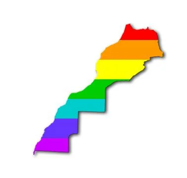 Morocco - rainbow flag pattern Illustrazione stock