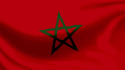 Morocco Realistic Flag Waving Animation in 4K Stock Footage 340279833