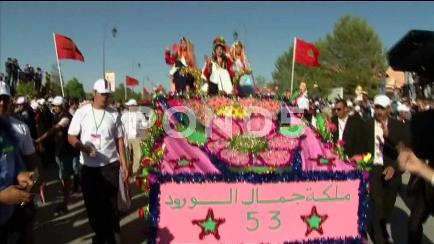 MOROCCO-ROSE FESTIVAL Morocco celebrates... | Stock Video | Pond5