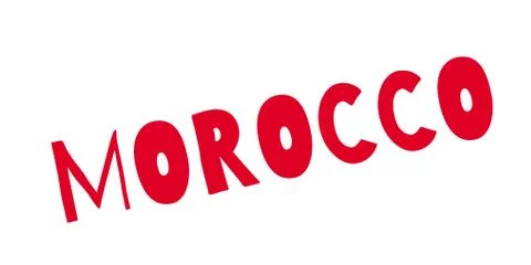 Morocco rubber stamp Stock Illustration