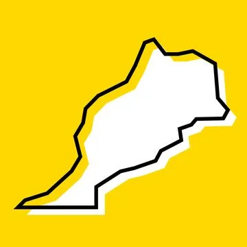 Morocco simplified vector map Stock Illustration