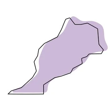 Morocco simplified vector map Stock Illustration
