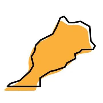 Morocco simplified vector map Stock Illustration