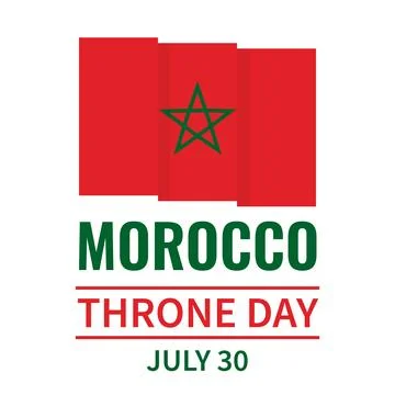 Morocco Throne Day typography poster. National holiday on July 30. Vector t.. Stock Illustration