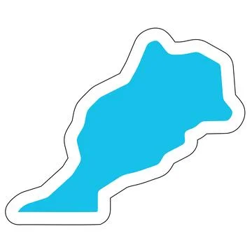 Morocco vector country map sticker Stock Illustration