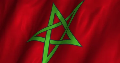 Morocco waving flag 4K Stock Footage 51393214