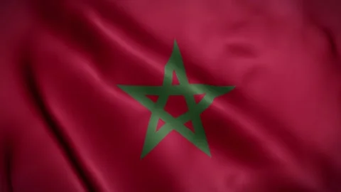 Morocco waving flag, 4k Moroccan Flag Waving Animation Stock Footage 263811754