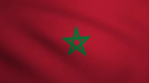 Morocco Waving Flag Background Animation. Looping seamless 3D animation. Mo.. Stock Footage 230471532