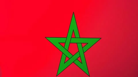 Morocco Waving Flag Stock Footage 10762221