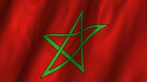 Morocco Waving Flag Stock Footage 12313388