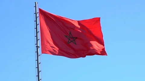 Morocco waving flag 動画素材 108150187