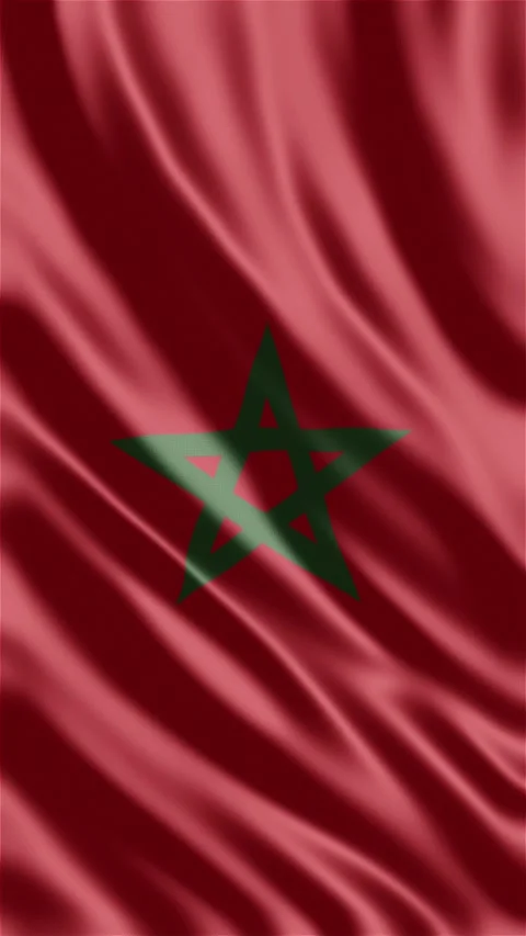 Morocco waving flag Stock Footage 288004393