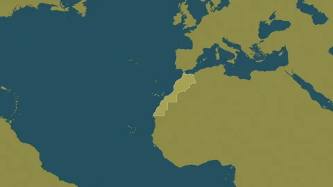 Morocco with Western Sahara map - glide. Border. Pattern. Stock Footage 241760624