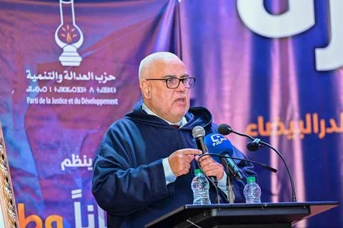 Morocco's Justice and Development Party holds meeting on Revising Family Code, C Stock Photos