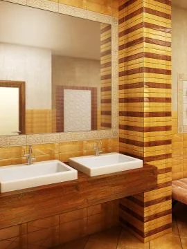 Morocco's style bathroom interioor Stock Illustration