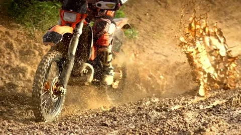 Morocross Through Mud Video stock 20604283