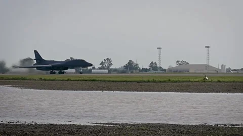 Morón Air Base, Spain 04/05/2024 Dyess Air Force Base B1-B Lancers 9th Stock Footage 280061270