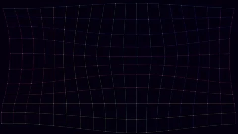 Morph Grid - Glowing Grid Morphing Animation Stock Footage 340364688