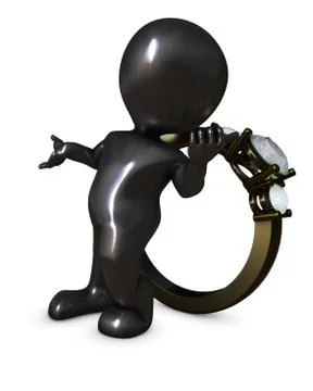 Morph man with ring Stock Illustration
