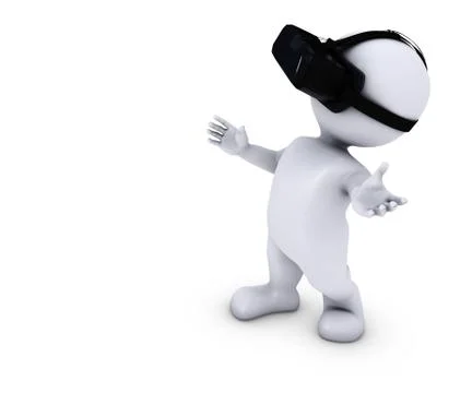 Morph Man with VR Headset Illustrazione stock
