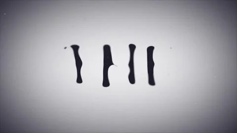 Morph typography showing the end phrase with black serif letters textured grey Vídeo Stock 343152703