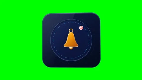 Morphic Alert Notification Bell Card Green Screen Motion 库存影片 346968799