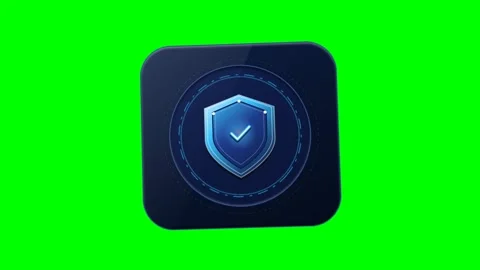 Morphic Armor Shield Security Card Green Screen Motion 스톡 동영상 346968870
