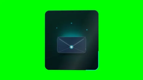 Morphic Envelope Mail Letter Card Green Screen Motion 스톡 동영상 346968829