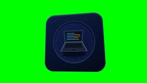 Morphic Laptop Computer Card Motion Green Screen Motion 库存影片 346968766