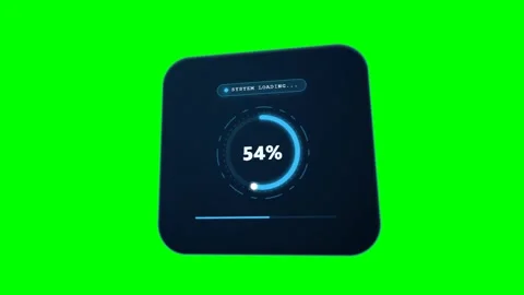 Morphic Preloader Circular Progress Card Green Screen Motion Stockbeeldmateriaal 346968803