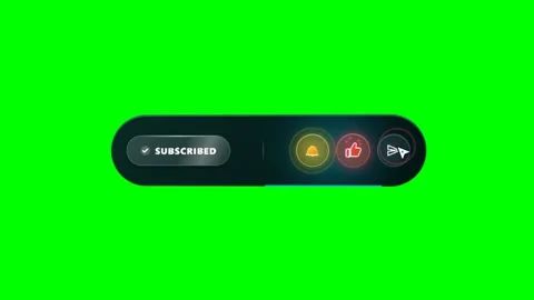 Morphic Subscribe Like Share Dock Bar Green Screen Motion 스톡 동영상 346968878