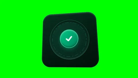 Morphic Success Checkmark Tick Card Green Screen Motion 스톡 동영상 346968903