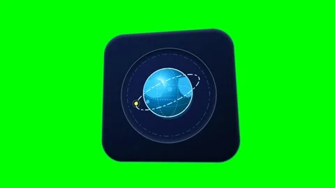 Morphic World Planet Globe Card Green Screen Motion Stock-Footage 346968909