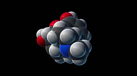 Morphine, molecular model 動画素材 64826130