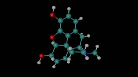 Morphine molecule with alpha channel Stock Footage 13854741