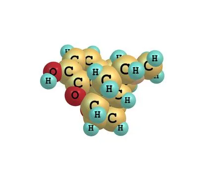 Morphine molecule isolated on white Stock Illustration