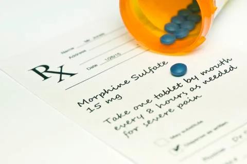 Morphine sulfate Stock Photos