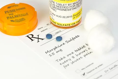 Morphine sulfate Stock Photos