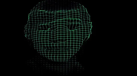 Morphing 3d Face loop Stock Footage 34160759