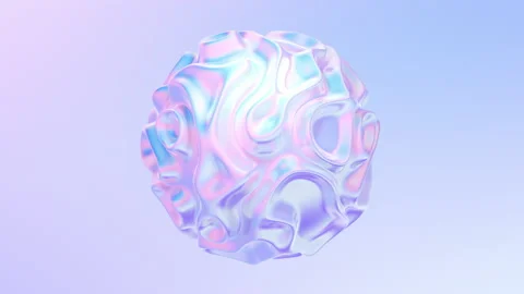 Morphing Abstract holographic liquid shape Stock-Footage 133340698